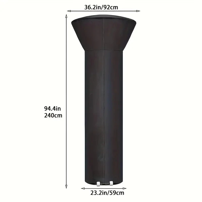 [Heater Cover] Heater cover with zipper and storage bag for the courtyard, made of durable Oxford fabric