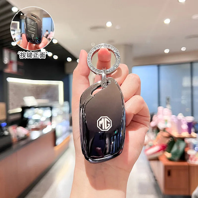 NEW Fahion Soft TPU Car Key Case Cover Shell Fob For MG ZS EV GS GT EZS HS EHS MG3 MG5 MG6 MG7 2019 2020 Styling Accessories