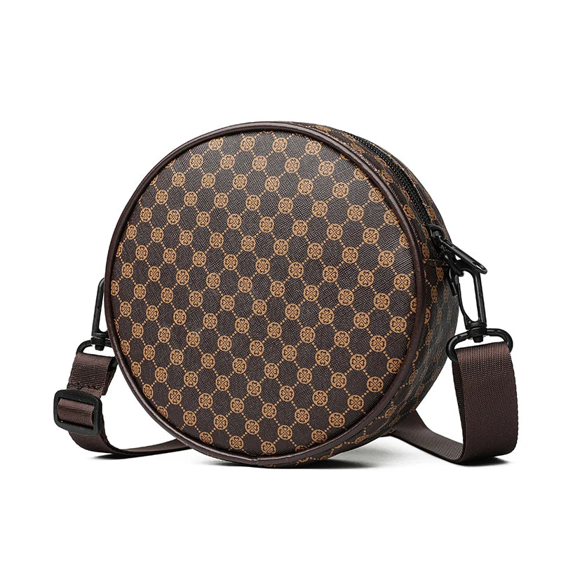 Neutral style round-shaped bag for men and women. Women's shoe bag with a single pocket. Suitable for travel.