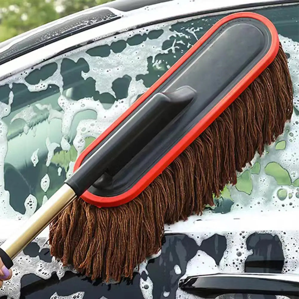 Car Duster Exterior with Extendable Handle Car Cleaning Tool Dust Remover Soft Non-Scratch Cleaning Brush For Car Home Dusting