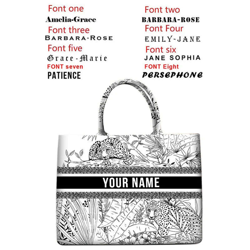 2026 New Personalized Custom Women's Tote Bag, Canvas Printed Handbag, Large Capacity Beach Bag