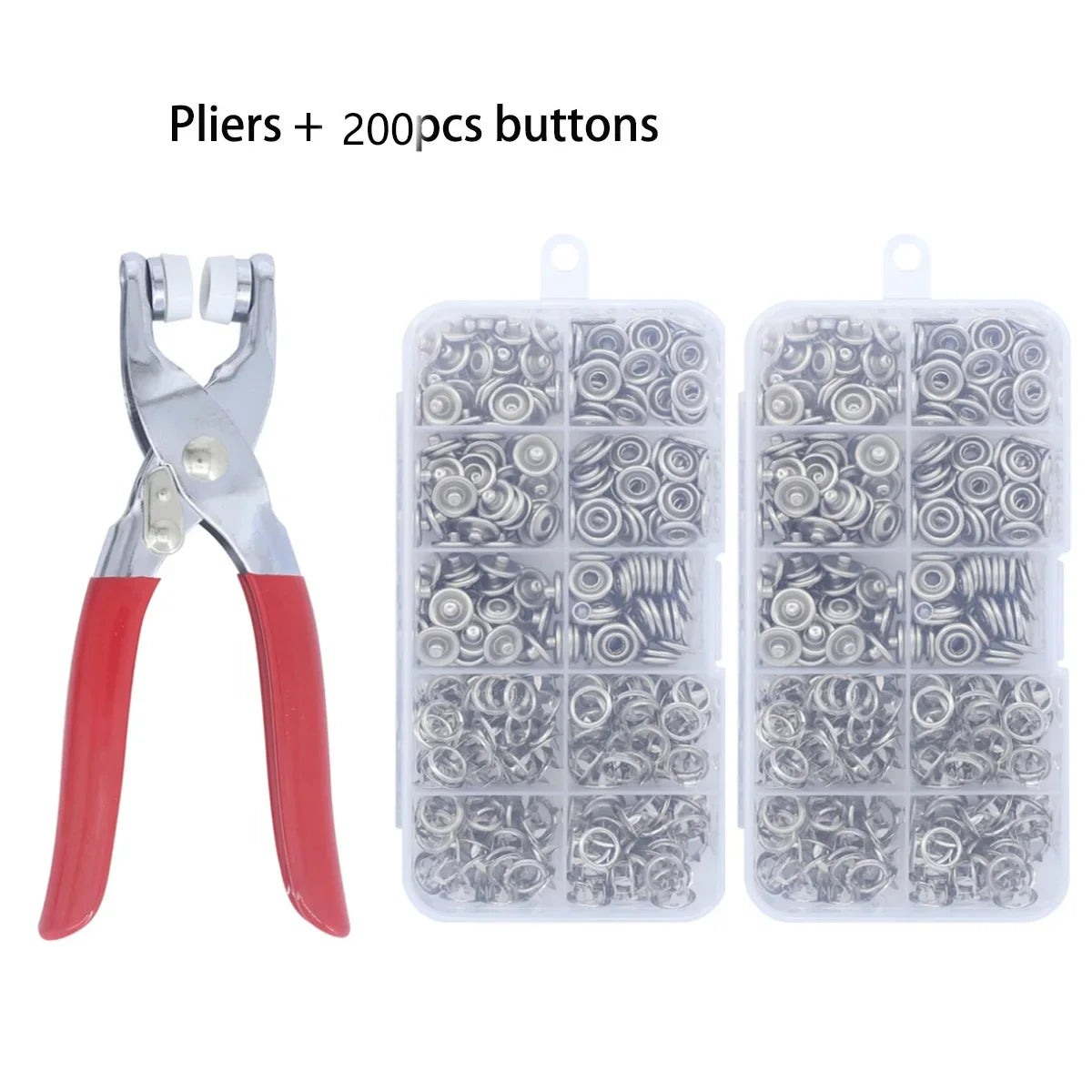 Five-prong Button Installation Tool Snap Tool Kit Metal Snap Ring Belt Fastening Pliers Clamping Tool Kit For Garment Sewing