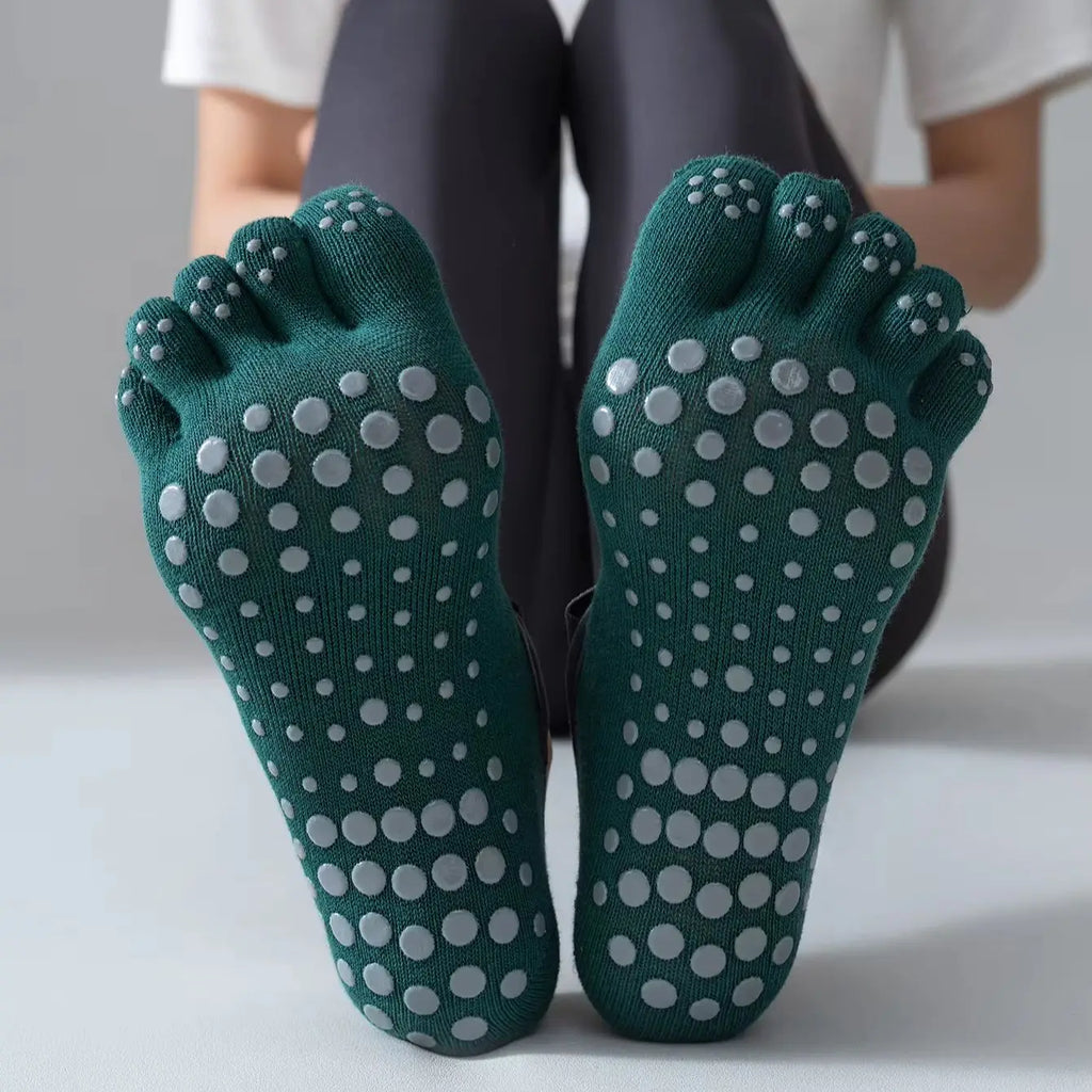 Women's gradient colored yoga non slip socks, professional non slip boat socks, Pilates breathable sports fitness socks