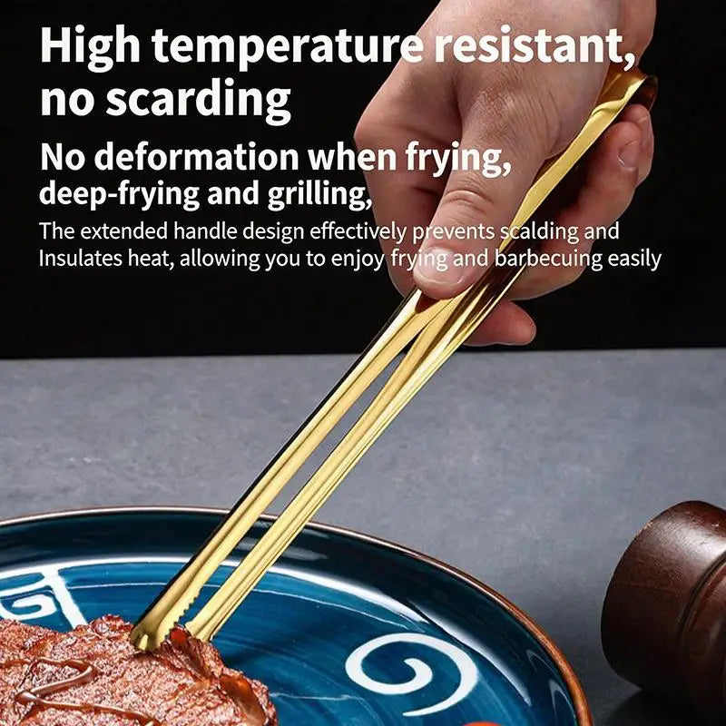 [H]Barbecue Clip Grill Tongs 304 Stainless Steel Meat Food Clip Cooking Utensils BBQ Baking Kitchen Accessories Camping Supplies