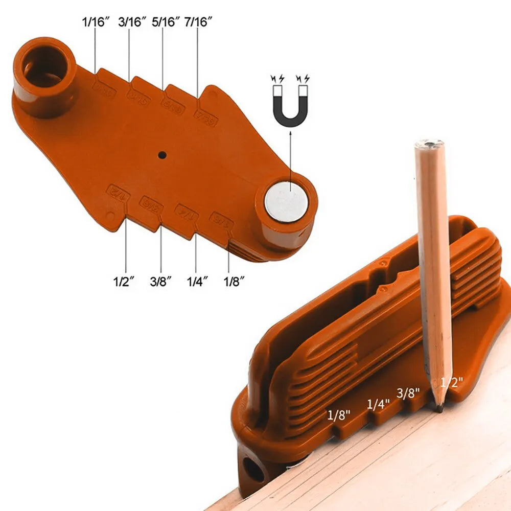Multifunctional Silicone Woodworking Centreline Finder Scale Tool Plate Precision Ruler Magnetless Carpenter's Tool Marker Marke