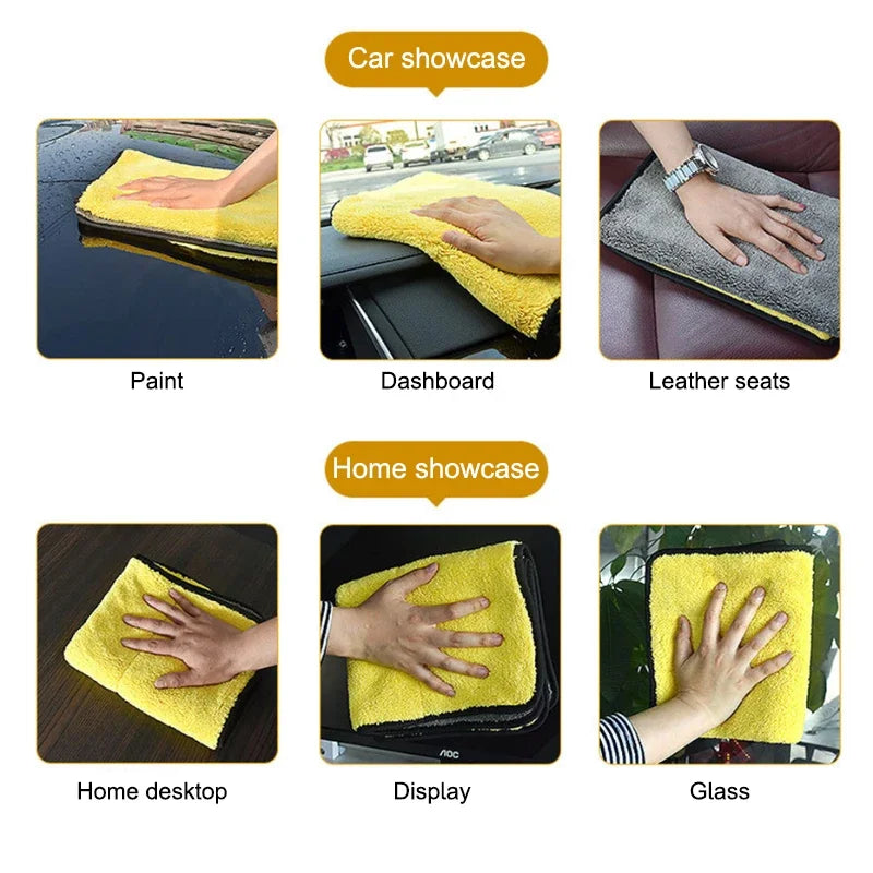 SEAMETAL Microfiber Towel 100x50CM Super Absorbent Car Cleaning Detailing Cloth Auto Care Drying Towels for Car Wash Accessories