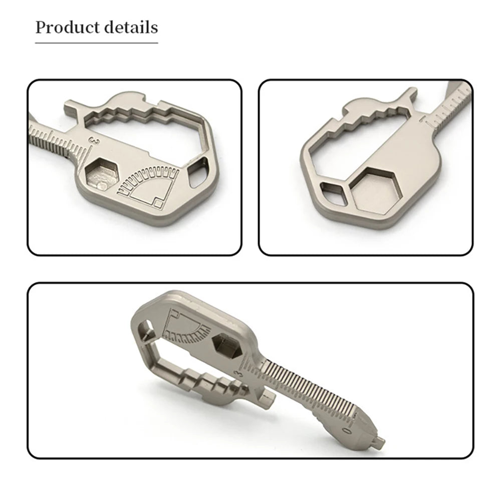 24 in 1 Multitool Key Stainless Steel EDC Key Ring with Screwdriver/Bottle Opener Portable Outdoor Camping Gadgets & Home Tools