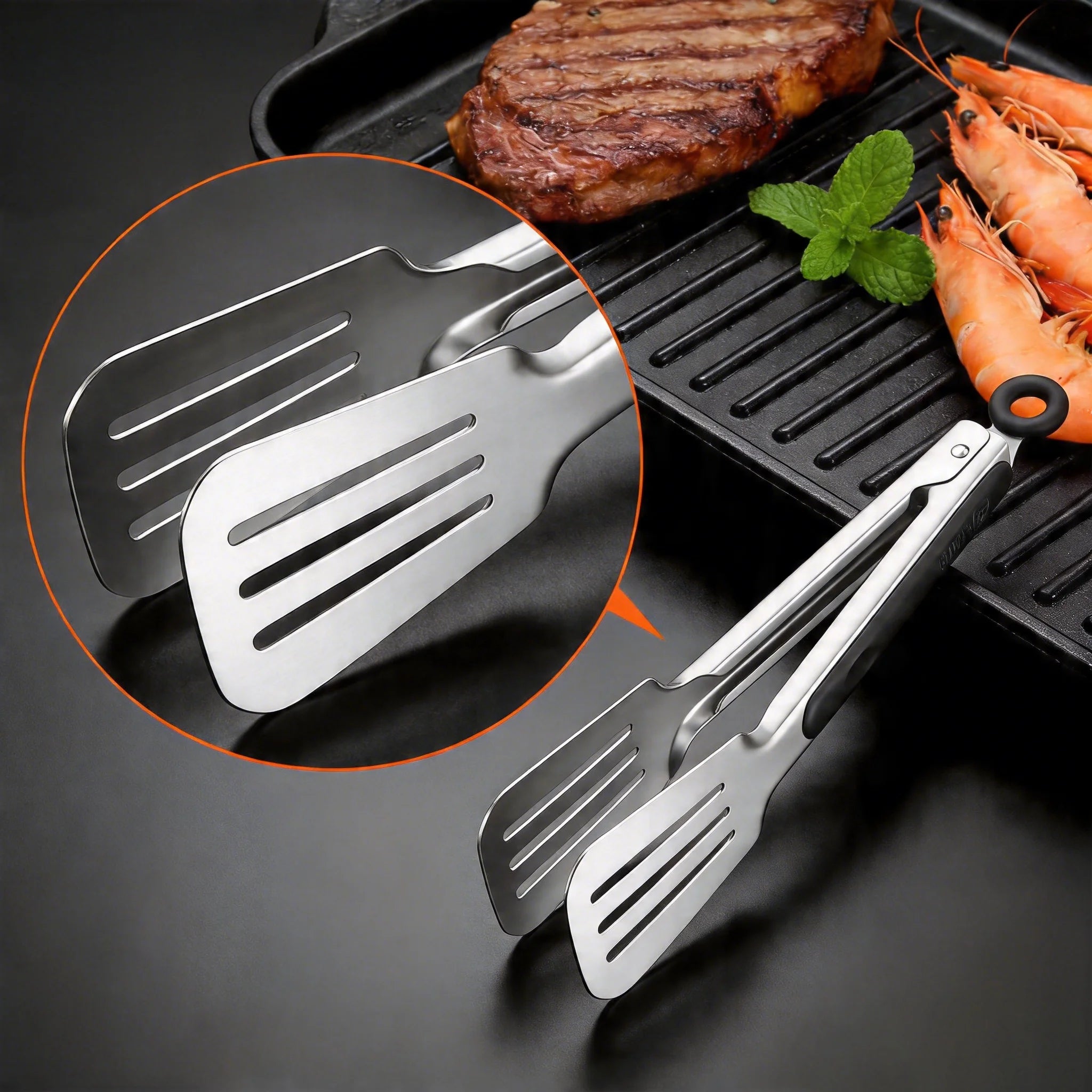 Multi-style stainless steel kitchen food tongs bread baking utensils cooking appliances, barbecue accessories, grill accessories
