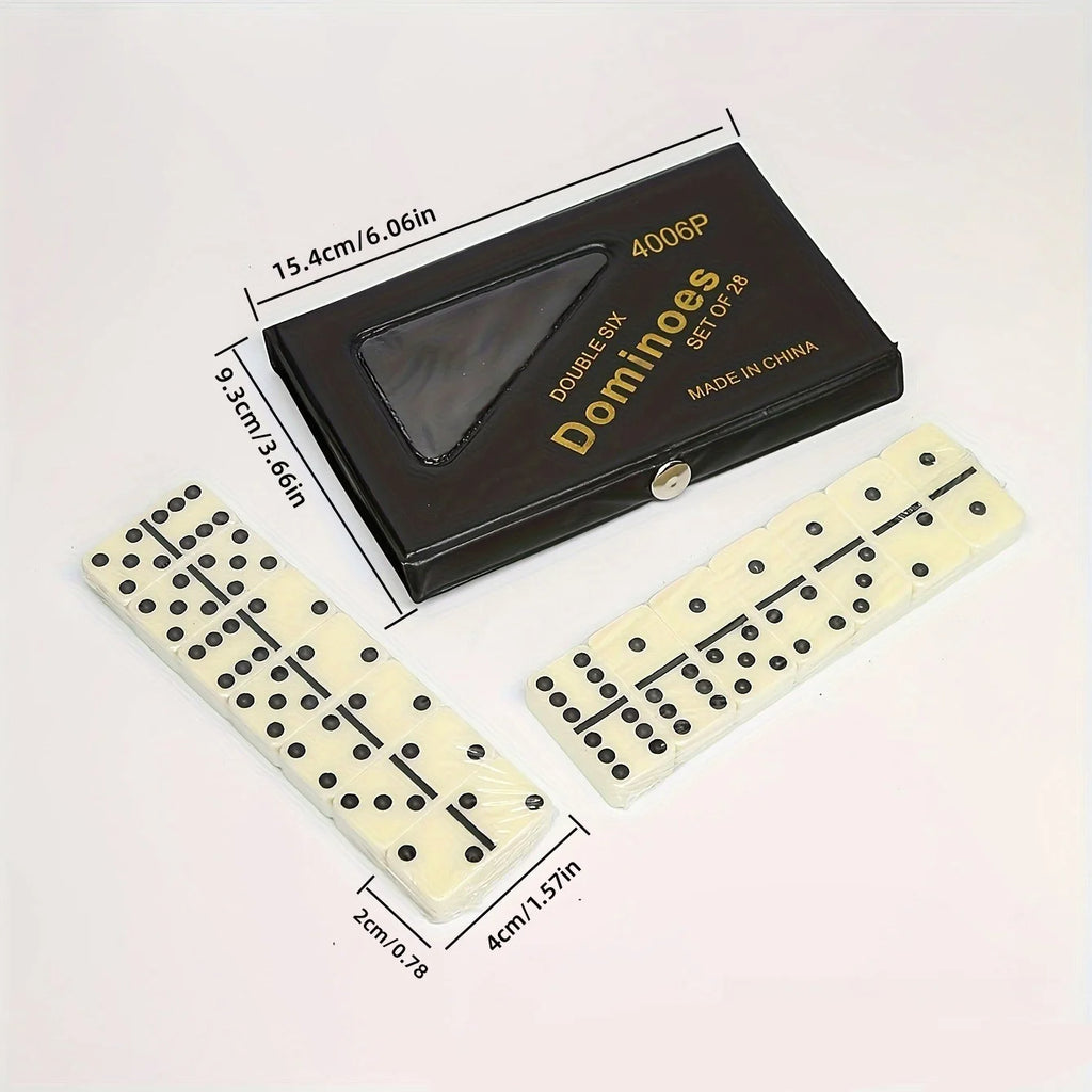 14PCS Double Six Domino Set Entertainment Leisure Travel Fun Table Game Domino Toy Children's Puzzle Toy Gift
