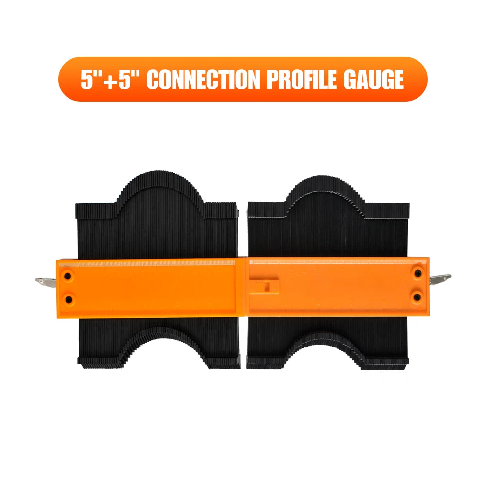 ONKEL.J Brand Connection Contour Gauge Profile Tool Alloy Adjustable Lock Edge Shaping Wood Measure Ruler Tiles Meethulp Gauge