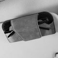 Car Storage Tools Sun Visor Glasses Holder Multi-functional Wear-Resistant Auto Sunglasses Holder Cowhide Car Storage Box