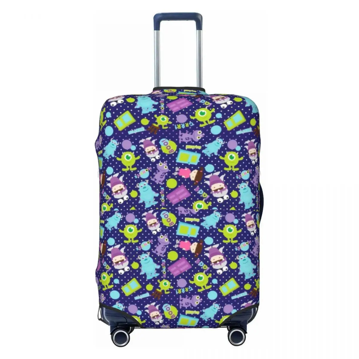 Custom M-Monsters Anime University Luggage Cover Cute Suitcase Protector Covers Suit For 18-32 inch