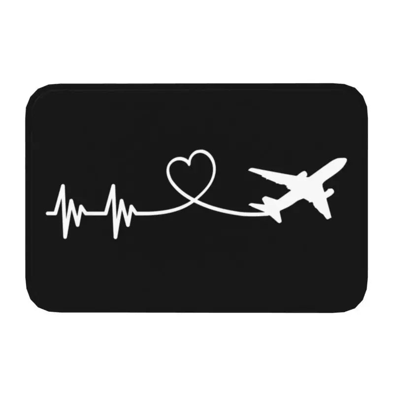 Pilot Captain Stripes Front Door Mat Anti-Slip Outdoor Quick Dry Aviation Airplane Doormat Floor Bath Entrance Rug Carpet