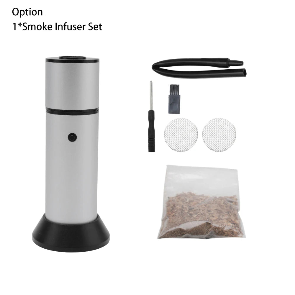 BORUiT Portable Molecular Cuisine Smoking Gun Smoke Infuser Food Cold Smoke Generator Meat Burn Smokehouse Cooking for BBQ Grill