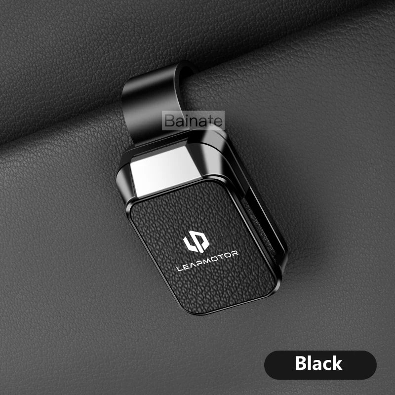 Car Sun Visor Glasses Case Storage Wear-Resistant Sunshade Sunglasses Holder, For Leapmotor C10 C11 C16 B01 B10 C01 2025 Leather