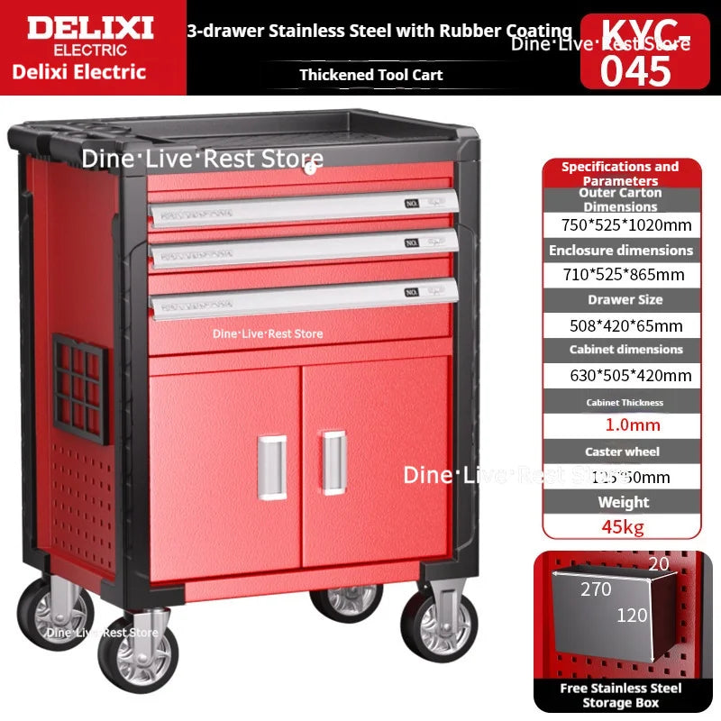 Workshop Order Tool Cart Garage Accessories Magnetic Holder Storage Cabinet Work System Tool Packaging Gereedschapskist XY40GJG