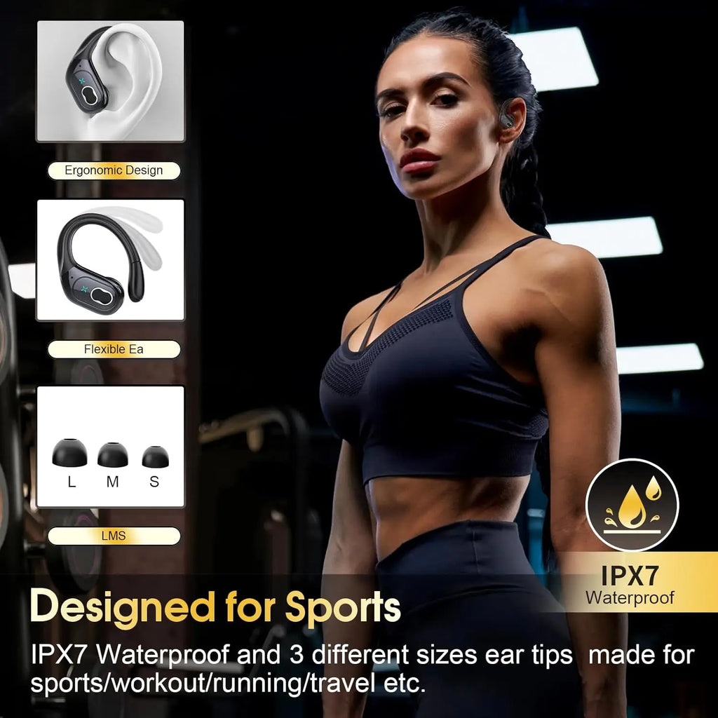 Original HD65 TWS Bluetooth V5.4 Headphones Wireless LED Digital Display Earphones Noise Reduction Waterproof Headset New