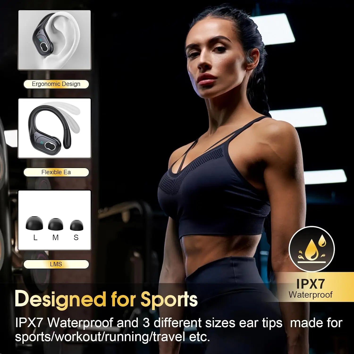 Original HD65 TWS Bluetooth V5.4 Headphones Wireless LED Digital Display Earphones Noise Reduction Waterproof Headset New