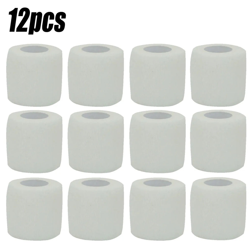 6/12/24Pcs White Sport Self Adhesive Elastic Bandage Wrap Tape Elastoplast For Knee Support Pads Finger Ankle Palm 2.5CM-15CM