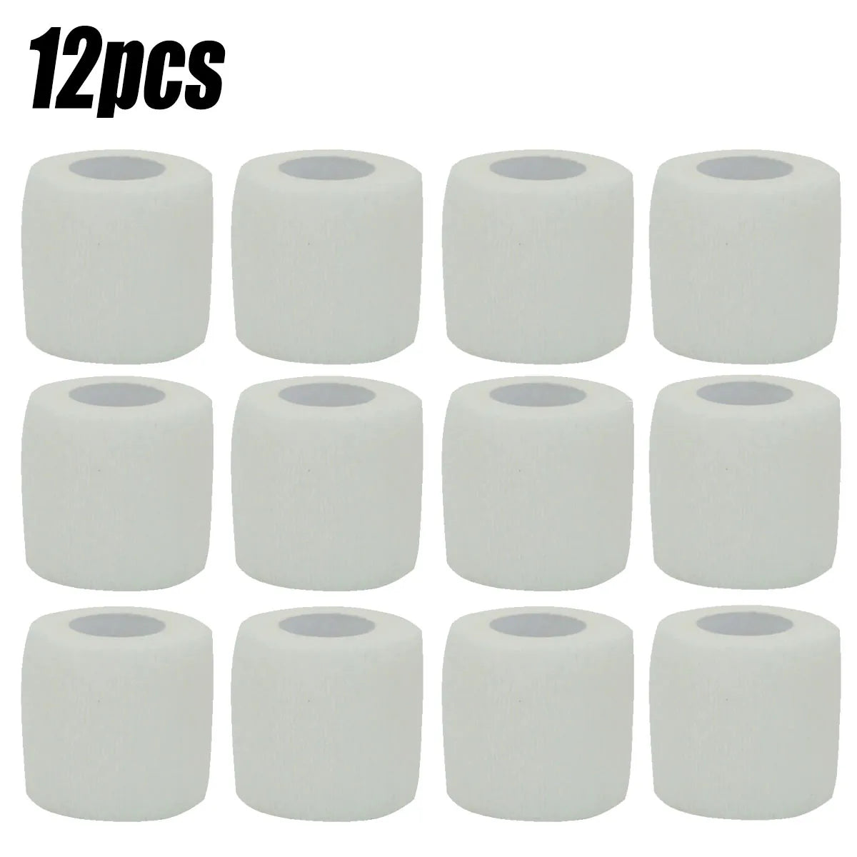 6/12/24Pcs White Sport Self Adhesive Elastic Bandage Wrap Tape Elastoplast For Knee Support Pads Finger Ankle Palm 2.5CM-15CM