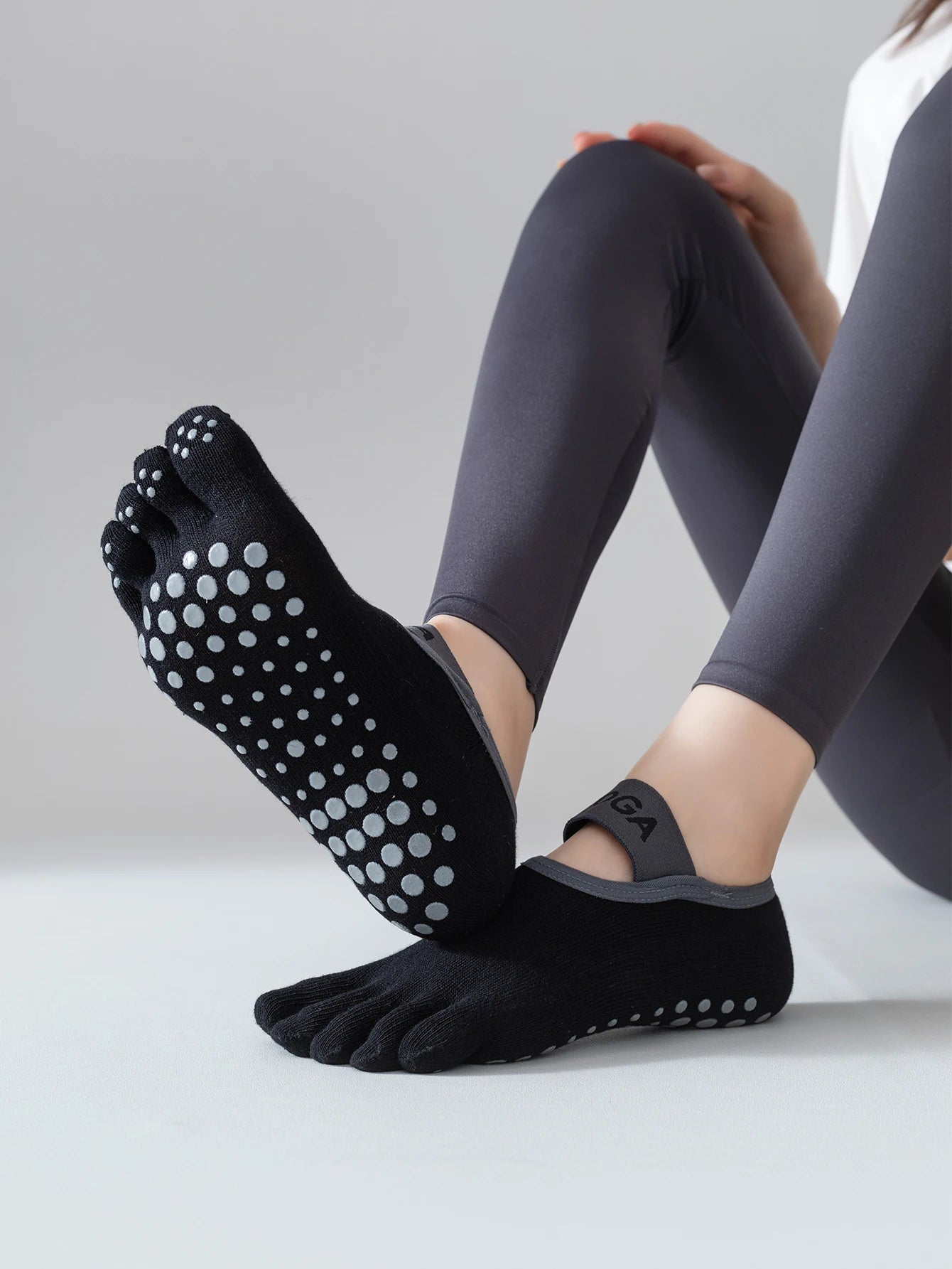 Women's gradient colored yoga non slip socks, professional non slip boat socks, Pilates breathable sports fitness socks