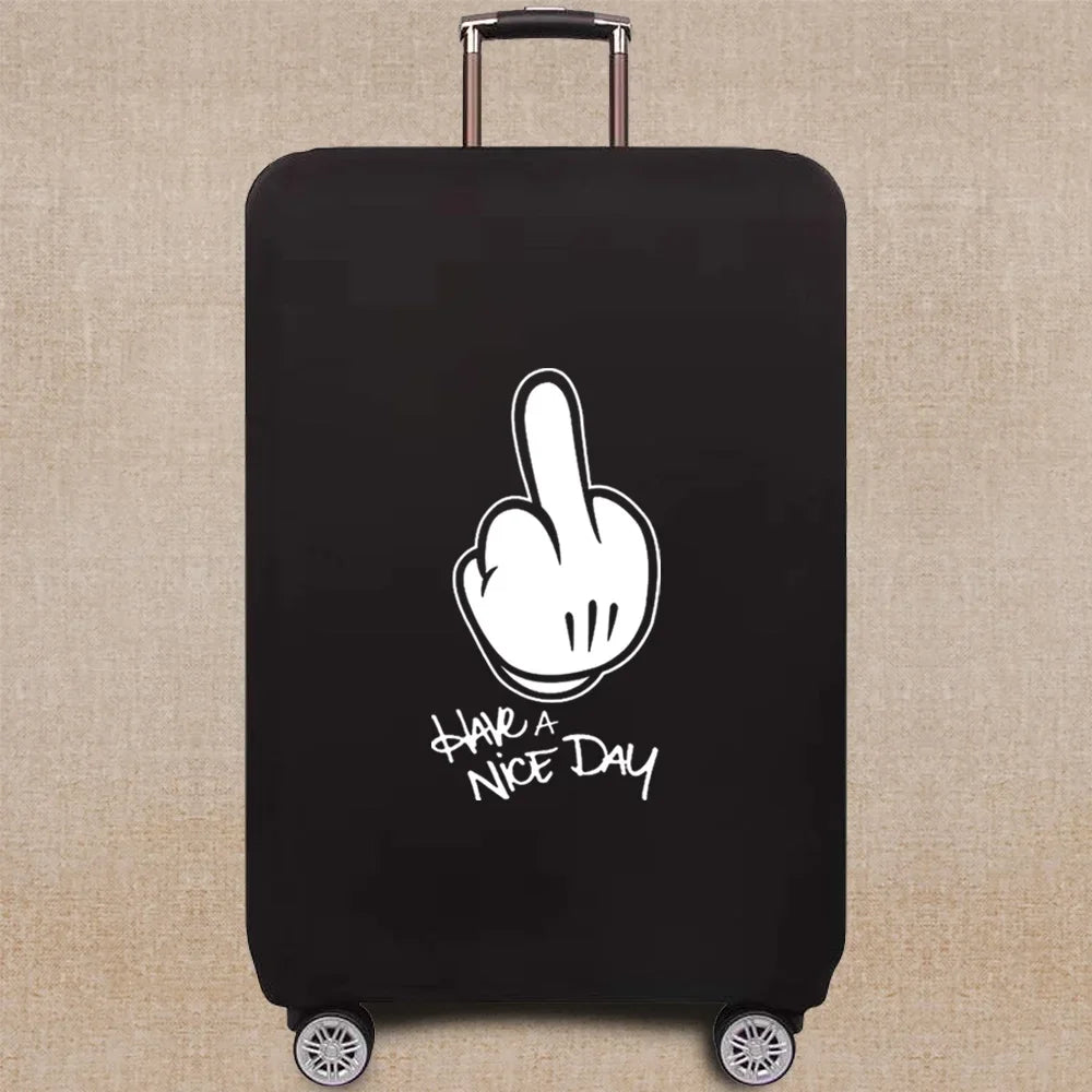 Travel Accessories Luggage Case Suitcase Dust Protective Cover 18-28 Inch Whitepicture Pattern Series Trolley Case Elastic Cover