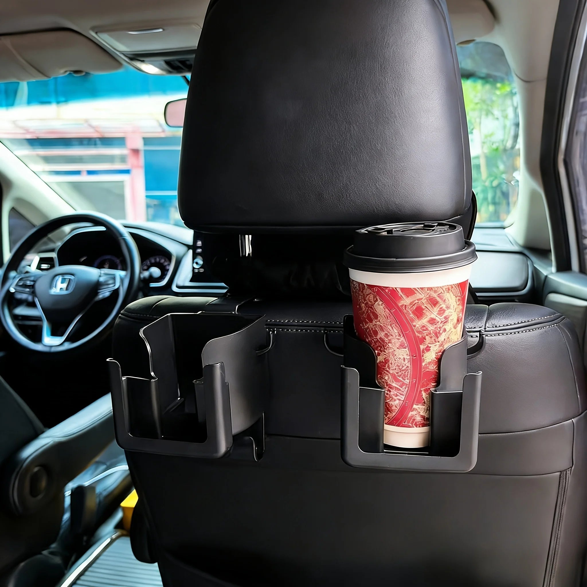 Car Mounted Rear Drainage Cup Holder. No Punching Required. Seat Backrest Cup Holder. Phone Holder Garbage Bag Hook Three in One