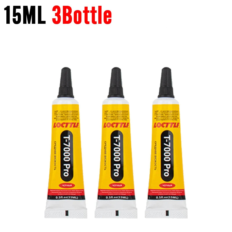 T7000 Black Soft Adhesive Universal Glue for Computer Cell Phone Touch Screen Repair Anti-Vibration Frame 15/50/110ML T-7000