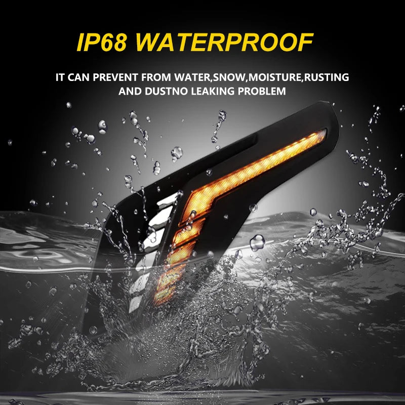 iJDM Front Fender Hood Side Marker for Ford F-150 F150 Raptor Pickup Truck Amber Turn Signal Light White Driving Light