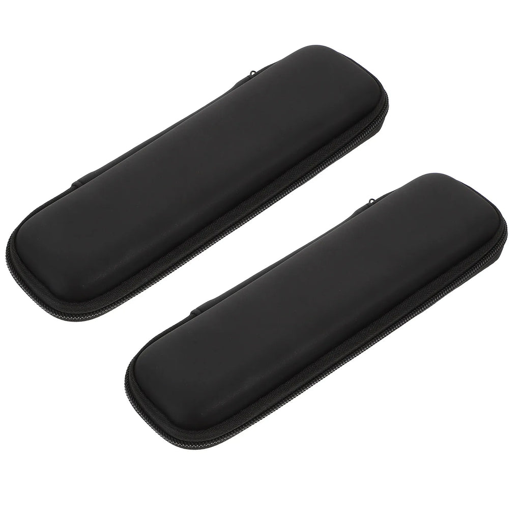 2Pcs Black Electric Toothbrush Protective Cases Eva PU Material Portable Travel Toothbrush Holder Storage Box Shockproof
