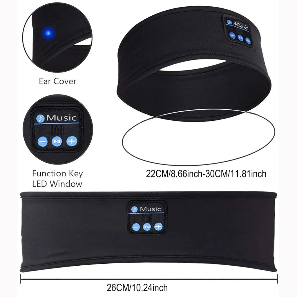 Wireless Sports Headband Headphones with Ultra-Thin HD Stereo Speakers, for Sleeping,Workout,Jogging,Yoga,Insomnia, Air Travel