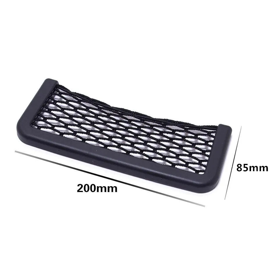 1PCS Universal Car Organizer Storage Bag Auto Paste Net Pocket Phone Holder Car Accessories Interior Storage Accessories