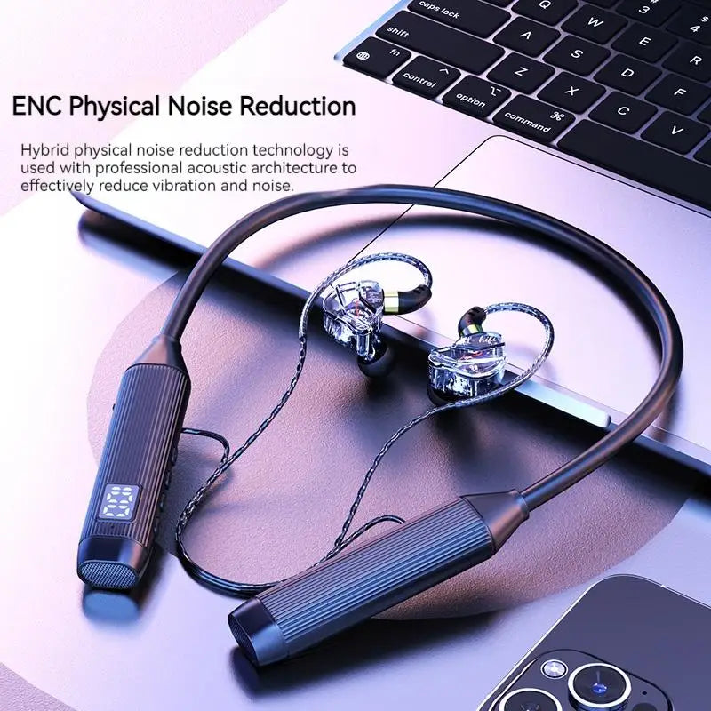 50H Play Time Wireless Headphones 9D Surround Bass ENC Bluetooth Earphones Neckband Earbuds Waterproof Sports Gaming Headsets