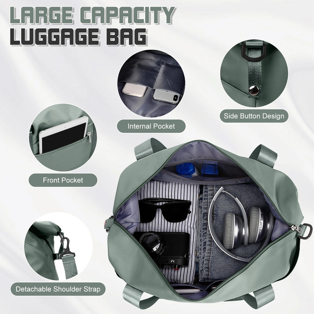 Expandable Travel Bag for Ryanair Easyjet, Hand Luggage Sport Bag Gym Bag, Large Capacity Foldable Travel Duffel Bag Weekend Bag