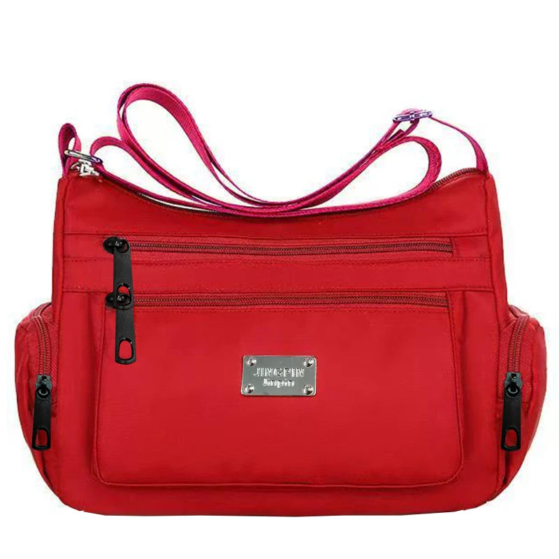 Everyday Versatile Water-resistant Nylon Shoulder Bag Trendy Multi-color Design, Practical Layout for Weekend Short Trips