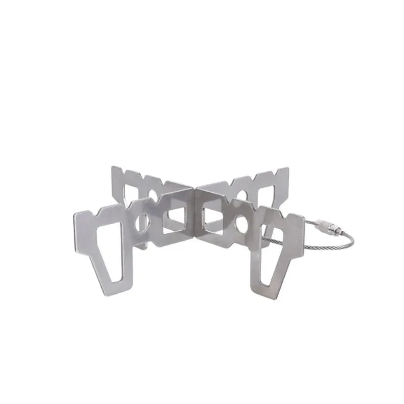 A Pair Camping Alcohol Stove Cross Stand Stainless Steel Boiler Rack Tools Thermostability Outdoor Travel Card Furnace Support
