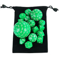 15 Pieces Acrylic Opaque Polyhedral Dice Set D3-D100 Game Dice with Velvet Dice Bag for DND Role Playing Table Games Party