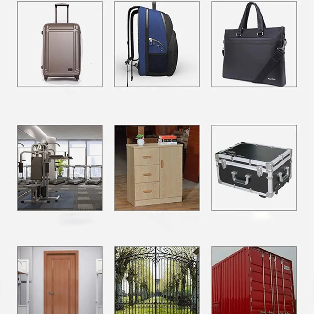 Multifunctional Mini Number Lock Durable Solid Color Password Lock Anti-theft 3 Digit Alloy Padlock Zipper Bag