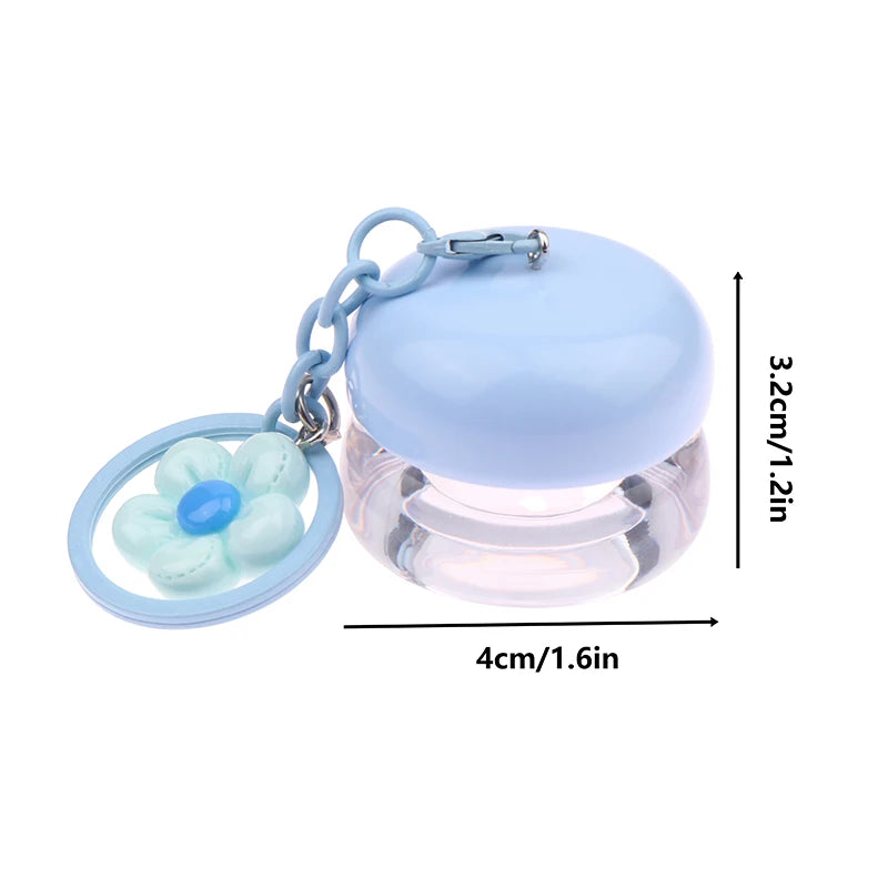 1Pcs 5g Mini Empty Plastic Lip Mask Jars With Keychain Pendant Lip Balm Cans Cream Lip Balm Containers Lipstick Makeup Container