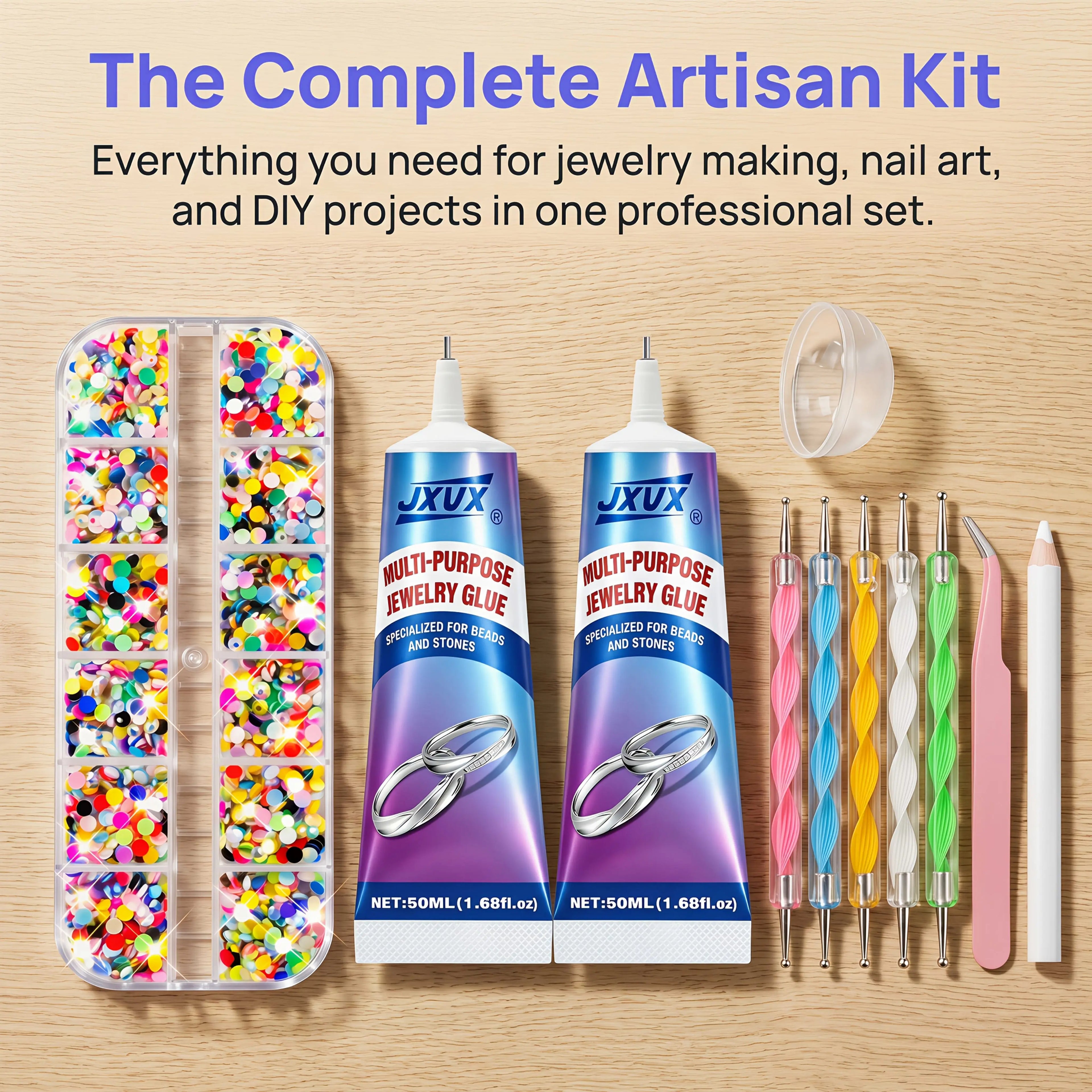 B-7000 Professional Jewelry Adhesive: Ultra-Strong, High-Viscosity, Clear, Waterproof, Multi-Purpose Adhesive