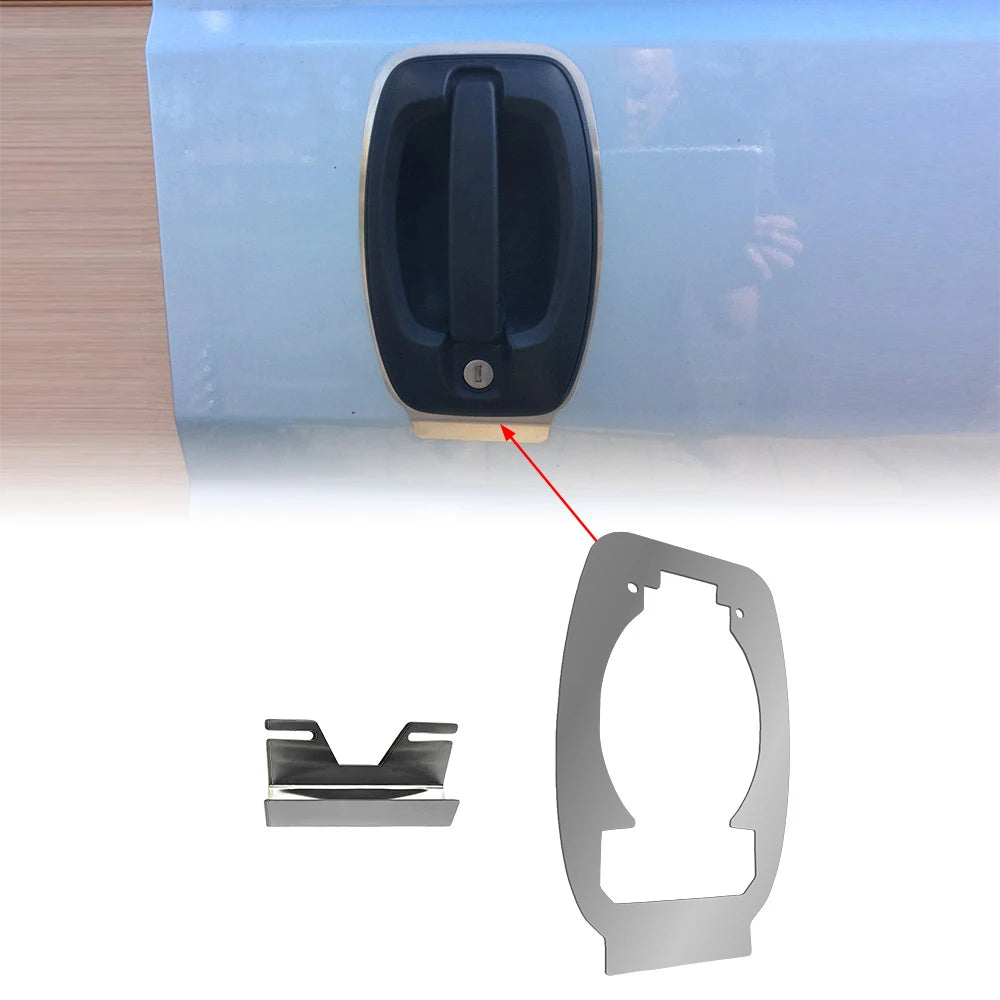 Car Door Handle Pro Plate for Citroen Relay/Fiat Ducato/Peugeot Boxer 07-Onwards Door Handle Anti-Theft Pro Plate Door Handles
