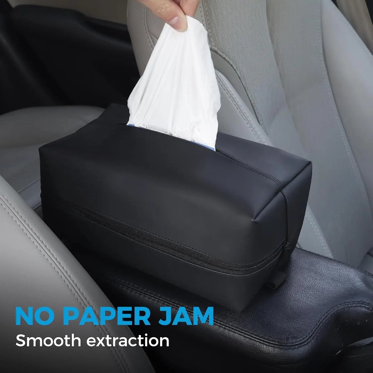 Car Tissue Box, (Large - One Size) Sunshade Seatbackrest Hanging Tissue Box, Car Armrest Box, Car Storage and Organizing Accesso