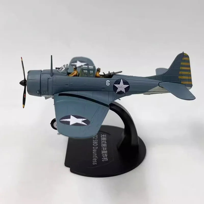 14cm Alloy Finished Aircraft Model American SBD Airplane Model Fearless Dive Plane Midway Naval Battle Fighter Model