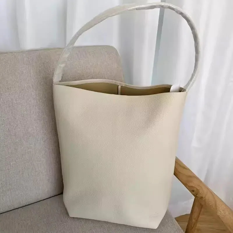 Big Bucket Handbag,Genuine Leather Shoulder Bags,Designer Women Luxury Brand Handbags,Crossbody Bags,Soft Cowhide Travel Tote