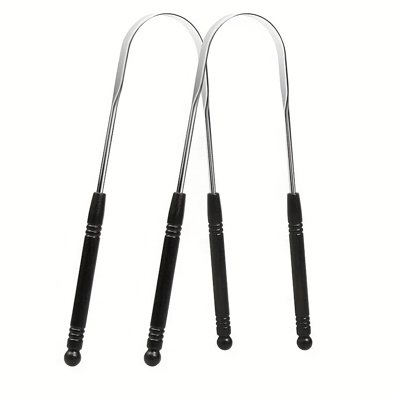 Stainless Steel Tongue Scraper U-Shaped Dental Cleaner for Bacteria/Plaque Removal with Multi-Style Options for All Users