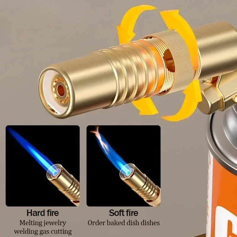 1PCS BBQ Welding Torch Gas Burner Flame Gun Blower Gas Torch Brazing Cooking Barbecue Auto Ignition Gun Kitchen Baking Tool