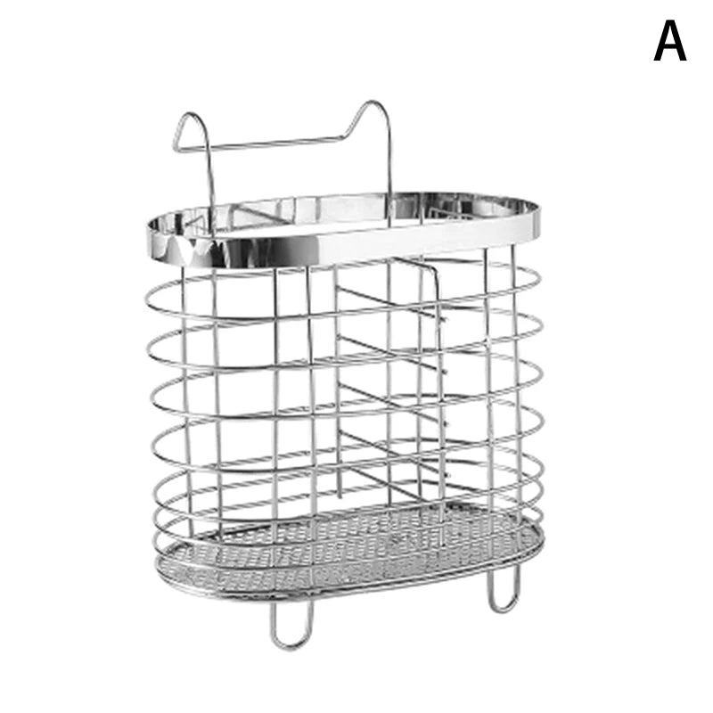 Suspension Type Household Stainless Steel Kitchen Cutlery Holder Drainer For Chopstick Forks Spoons Storage Organizer Ware Racks