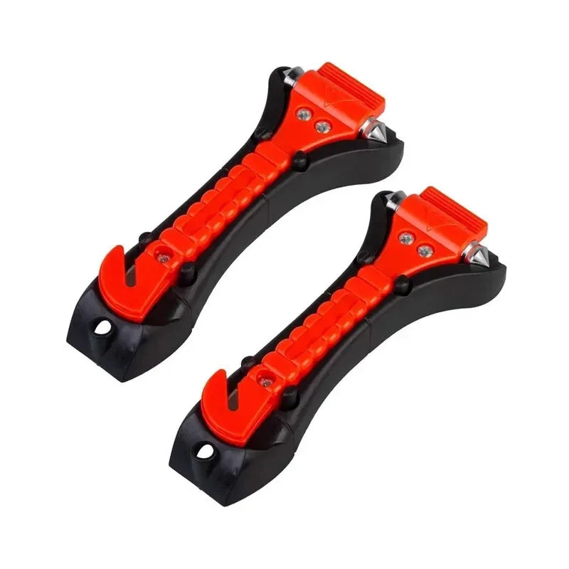 1/2PCS Survival Safety Hammer Camping Driving Car Seat Belt Cutter 2-in-1 Emergency Break Window Glass Punch Life Rescue Tools