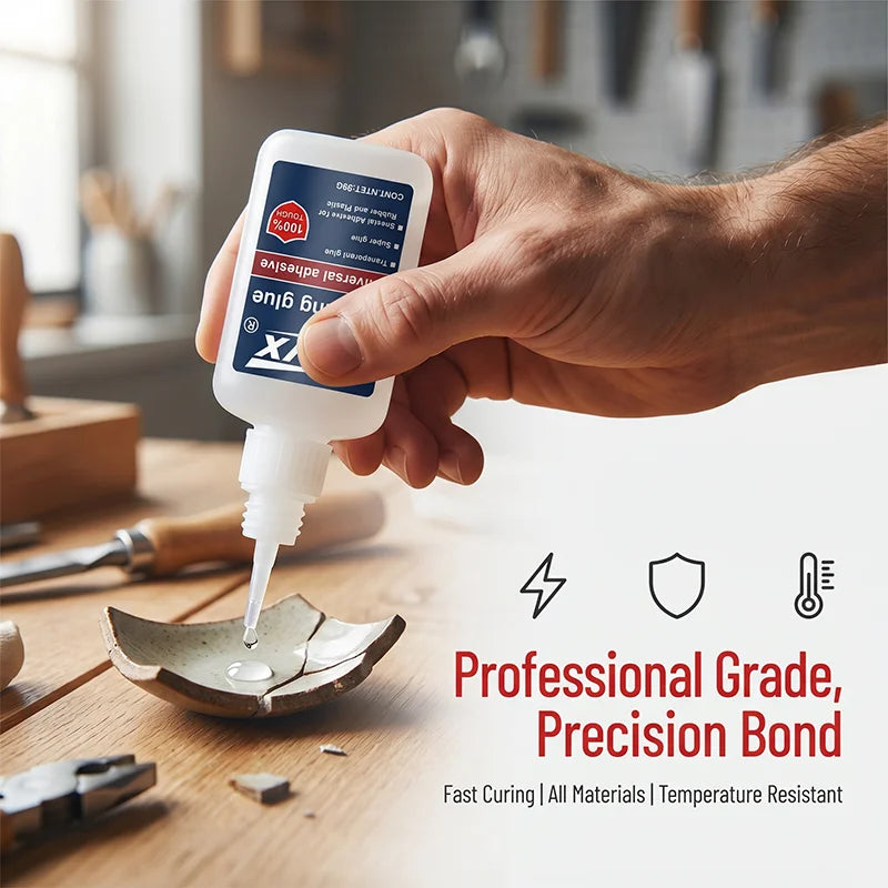 50g Oil Based Welding Grade Super Glue Fast Forming Fine Tip Design Accurate Dispensing No Spill Waterproof Shockproof High & Low Temp Resistant Industrial Adhesive Eu Stock
