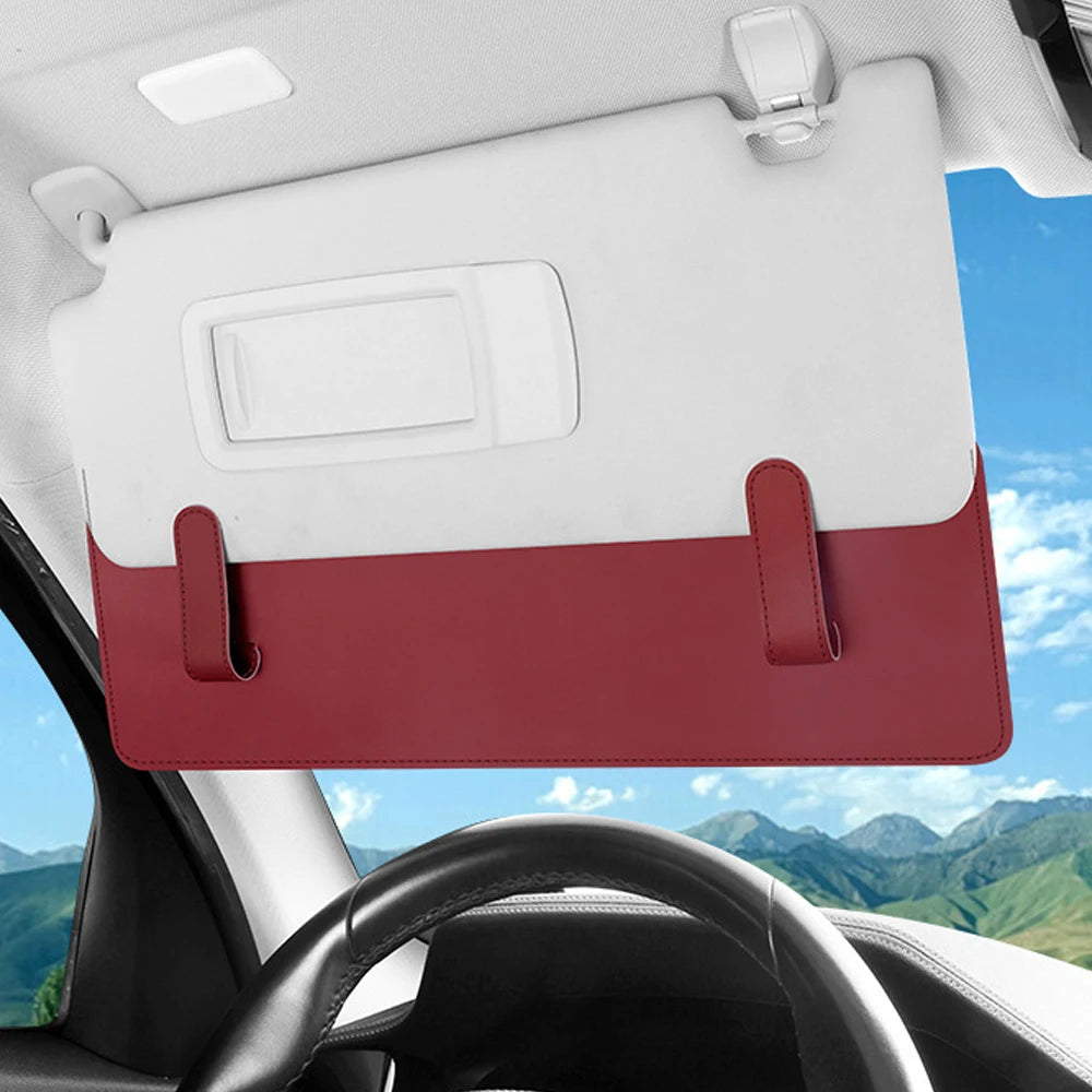 Car Sun Visor Extended Storage Board Car Window Multi-functional Sunshade Extension Board Can Store Glasses Card Car Accessories